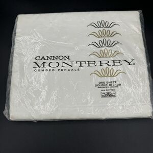 Vintage Cannon Monterey One Combed Percale Double Full Sheet 81 x 108 USA‎ New